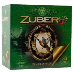 ZUBER 12 კალიბრის 36 გრამიანი  იარაღის ვაზნა