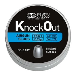 JSB KNOCKOUT AIRGUN SLUG ტირის ვაზნა 
