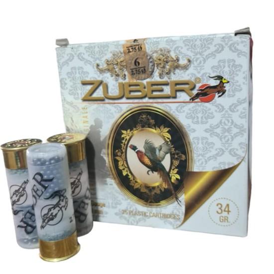 ZUBER  12 კალ 34 გრ სანადირო ვაზნა